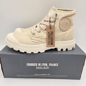 Palladium Pampa Hi Varsity Boots Sahara Mens Size 5.5 Casual Canvas Womens 7